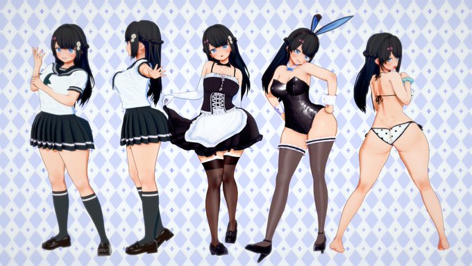 さっきのSSにもいるけれどうちの子リメイクした
やっぱ黒髪ロングは王道って感じする
※SD拝借しました

#コイカツ 