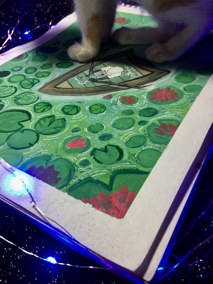 Ste_rina's tweet photo. Weaving Memories" 
*A Poem that I made along with this*

The soul dwells through
 places of unknown,
Carrying nothing but feelings and blurred memories untold.

His sight was gone 
and so his body,
And he continues to weave silently
between those ripples and wild lilies. https://t.co/O4PQGWOt5w