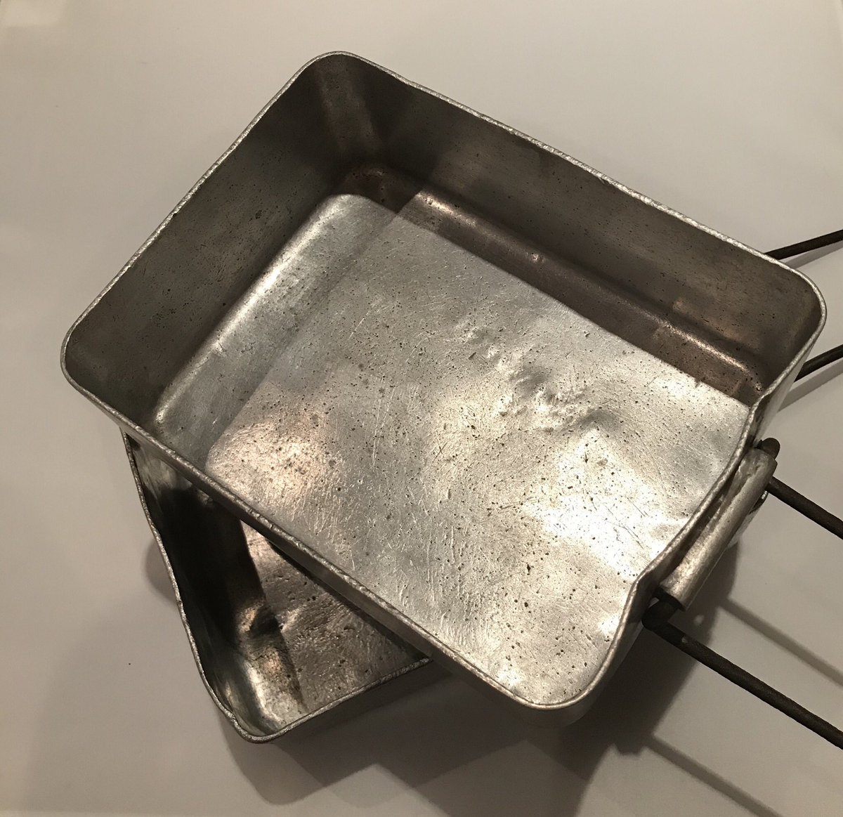 ...his diet consisted of rice, interspersed with vegetables and if he was lucky, a little raw fish. A far cry from the British rations he come to know. These are his mess tins that he kept all throughout his captivity...(8/20)