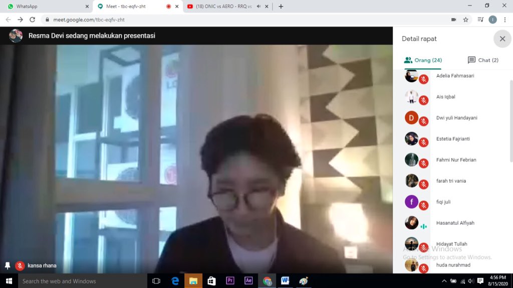 NOW : Pelaporan Bendahara Umum dalam agenda Rapat Anggota II Periode 2019/2020