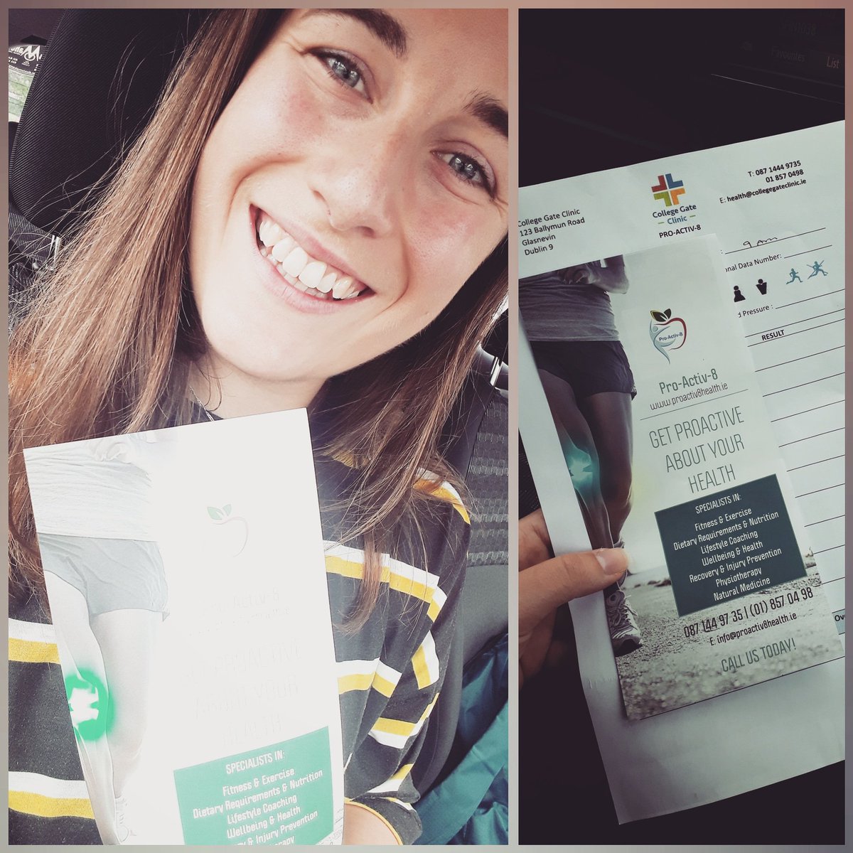 aoife_mags's tweet photo. Just out of a session with Fiona and David at Pro-Activ-8. Their physical and nutritional advice was really helpful, practical, and realistic, even when dealing with an auld banger like me! π΅πΌπ #proactiv8 #proactiv8health #glasnevin #ballymun #lgfa #gaa https://t.co/y44E0Lu3TX