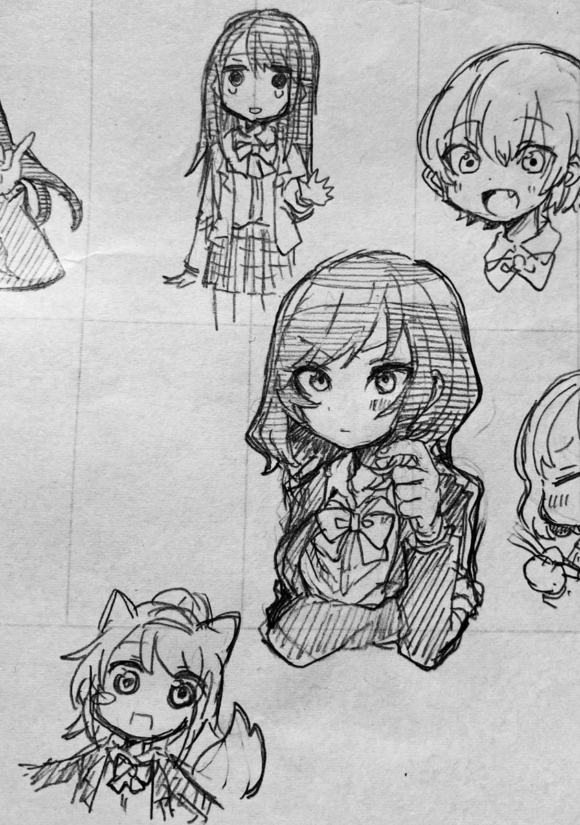 何も見ないでμ's描けるかチャレンジしたもの 