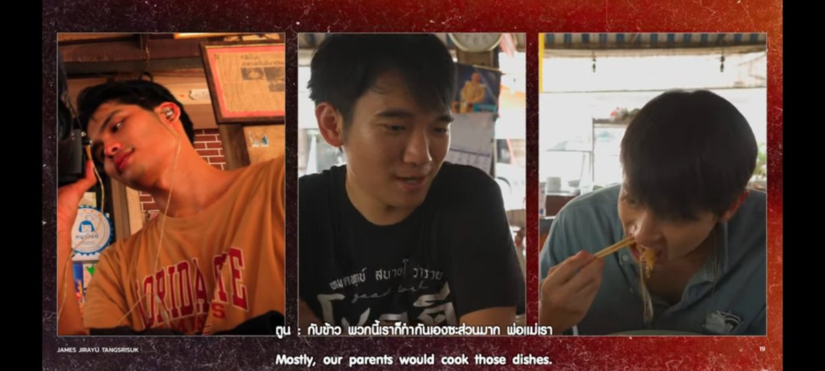 Ms_Mayanne's tweet photo. Notice how one person seems to be eating the most? 😂 #BringBackTheCheeks #jirayu_jj #เจมส์จิชวนชิมอาหารโปรดในดวงใจ

https://t.co/M4Vux3lREh https://t.co/Svij1LPY5X