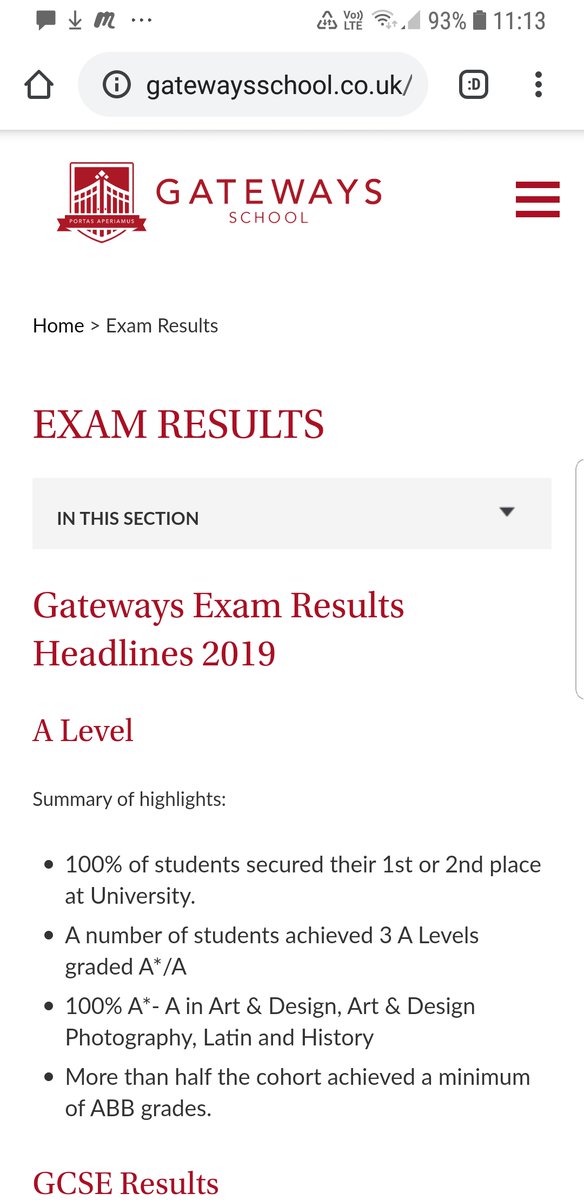 Here's a small-cohort school that got results this week on a par with Wycombe Abbey (highest performing girls school in the country).84% got A*-B this year, last year it was 'more than half'.