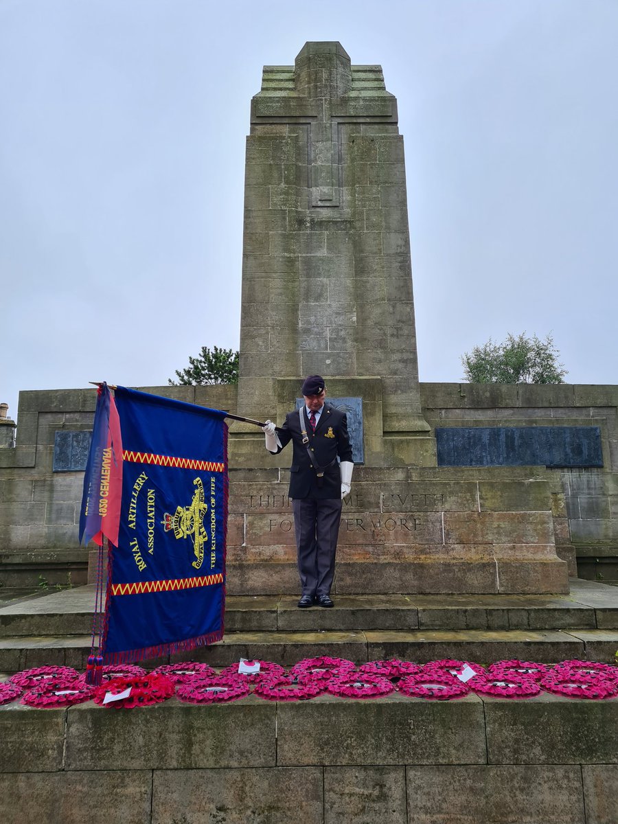 Kingdom of Fife Branch Standard Bearer parading the Branch Standard to commemorate #VJDay75 #WeWillRememberThem #Ubique