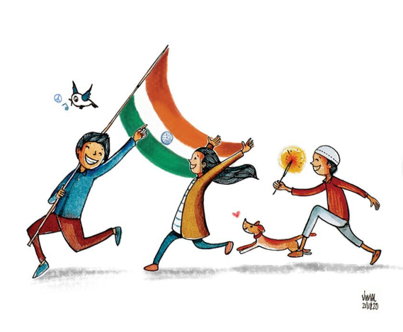 Udangsri_b's tweet photo. To survive in peace and harmony, united and strong, we must have one people, one nation, one flag....🤝
.
.
This Independence Day, let's take a pledge to protect the peace and unity of our great nation...🕊❤
.
Happy Independence Day!🇮🇳

(Sketch source_ Instagram) https://t.co/PwbWrUIQ9p
