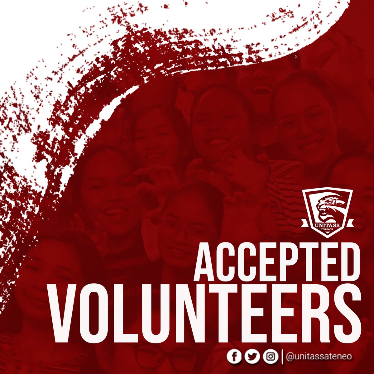unitassateneo's tweet photo. Truly, the students are the backbone of the council! Without you, we wouldn't be where we are now. Congratulations to our accepted volunteers! We are happy and excited to work with you all!
Roar with pride, and show your stripes! Abanse, Tigre!
#AbanseUNITASS
#XUCAS https://t.co/RxL63BQMqK