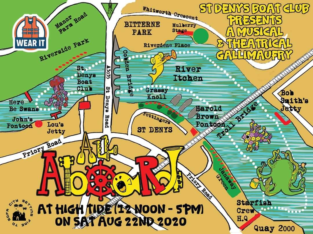 Grab a boat for All Aboard on the Itchen.. This time next week.. 35 bands in 5 hours...