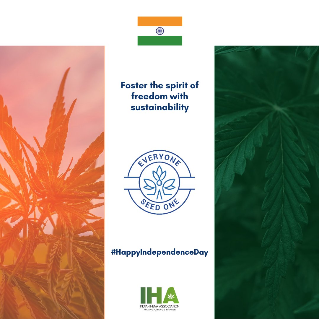 At #IHA, we strongly believe in empowering the hemp producers and farmers of India, and introducing sustainability to our independence. Let us all take a pledge of “#EveryoneSeedOne” to keep #India green.

We wish you all a Happy 74th #IndependenceDay!