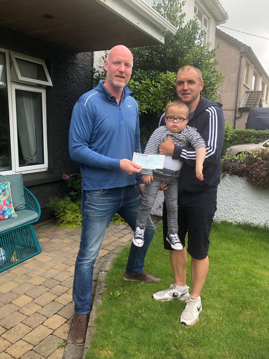 DSCork's tweet photo. When the RoK Cycle was cancelled this year, Tom O'Sullivan decided that wasn't going to stop him. He did a virtual RoK in aid of @DSCork and raised the phenomenal sum of €4,000!!!We are so thankful for his efforts.

Here he is with friends Leonard &amp; Fionn
#virtualcyclerealhero https://t.co/i1y07YKqKD