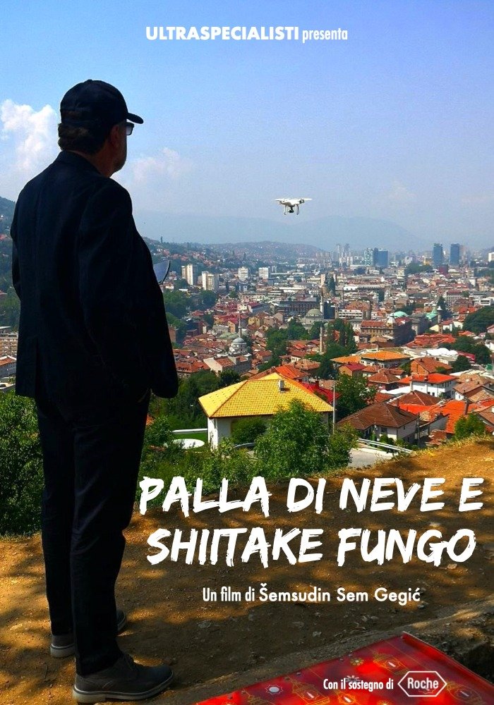 SGegic's tweet photo. Poster/Plakat filma "Grudva snijega i šitake gljiva", koji na ondemand platformi SFF-a najavljuje naš film o "svakodnevnim herojima" i njihovoj borbi sa neizbježnom prolaznosti života. (Design: Diego, Ultraspecialisti Milano) https://t.co/bdSsjI213A