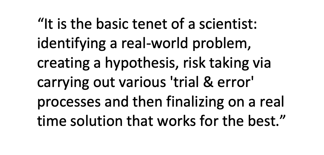 scicommsci's tweet photo. As @PrasanthNori describes some of the student reflections and classroom experiences the #BeyondRubrics team has had while using the #Stereocraft tetrahedron,
Borve Kharsyntiew shares how these reflections can also help enable scientific thinking in students!
#CriticalThinking https://t.co/TMpackRhm3