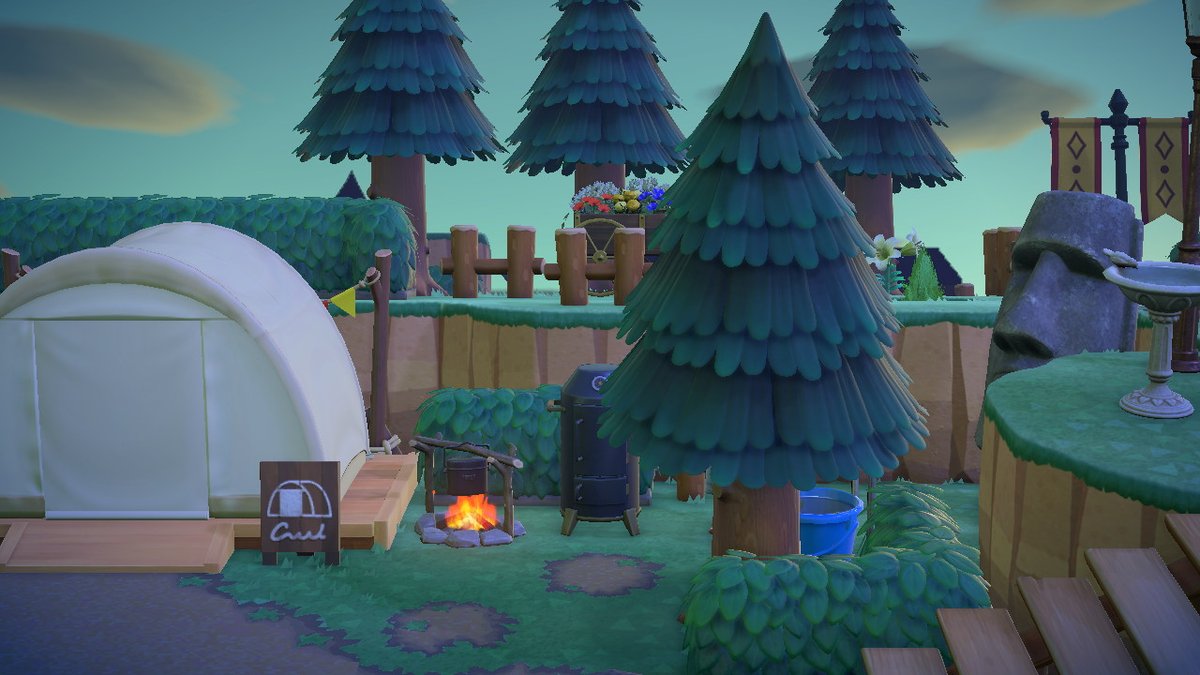 moss_bayer's tweet photo. the new campsite location  #AnimalCrossing #ACNH #NintendoSwitch https://t.co/1qJCfWtQkR