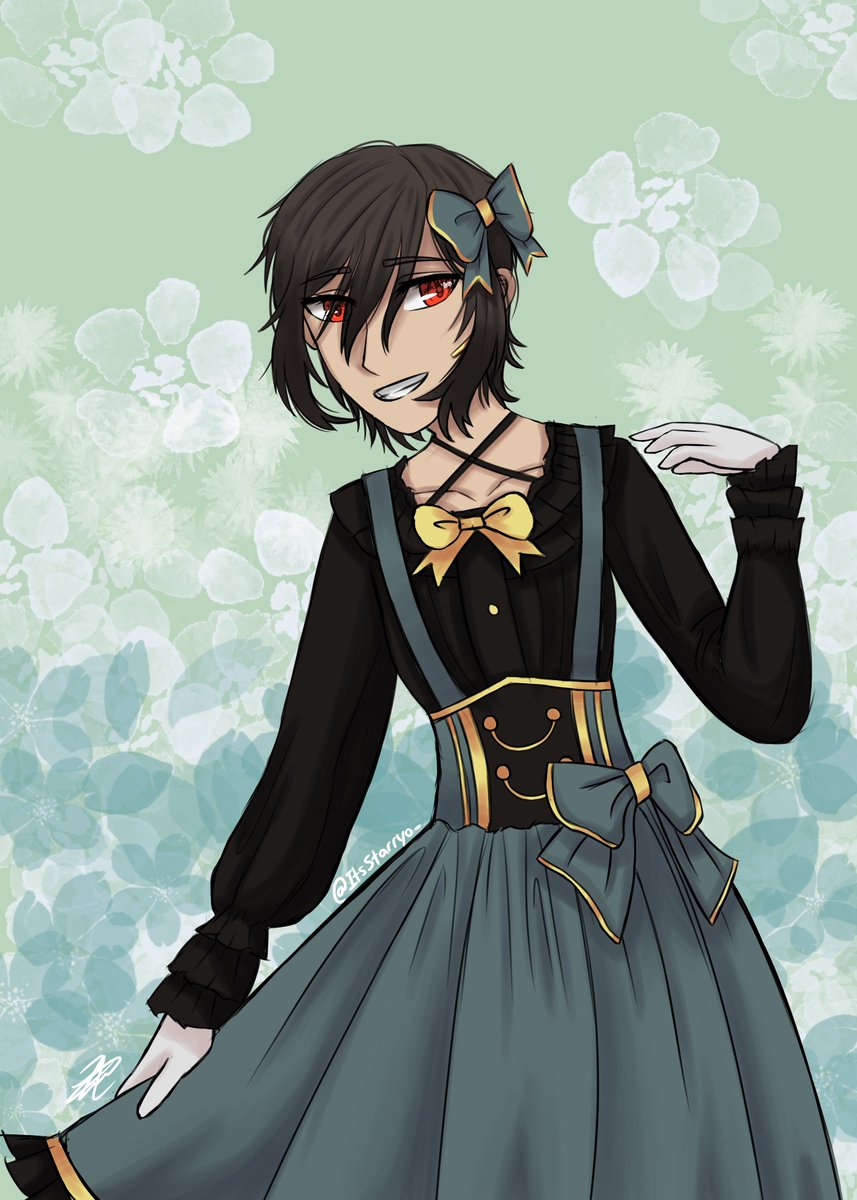 archivedbystar2's tweet photo. #Waltz the small in a dress. He's wearing a corset by the way. ^^
#CinderellaPhenomenon #Dicesuki #CinPhen #WaltzCresswell #Otome #VisualNovel #Game #DigitalArt #Art #Artwork #LolitaFashion https://t.co/tZ53EJASDu
