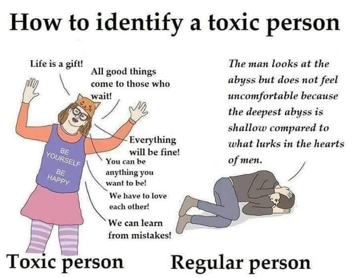 jatustein's tweet photo. "How to identify a toxic person" #tips #toxicpersons #illustration https://t.co/KABMrtvkG6