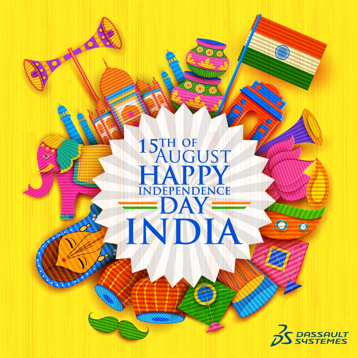 DSGS_India's tweet photo. On behalf of the entire Dassault Systemes Global Services (DSGS) family we wish you a very HAPPY INDEPENDENCE DAY 🧡🤍💚 !!

#dassaultsystemes #3dexperience #weare3ds #lifeatdsgs https://t.co/52k9WjihMi