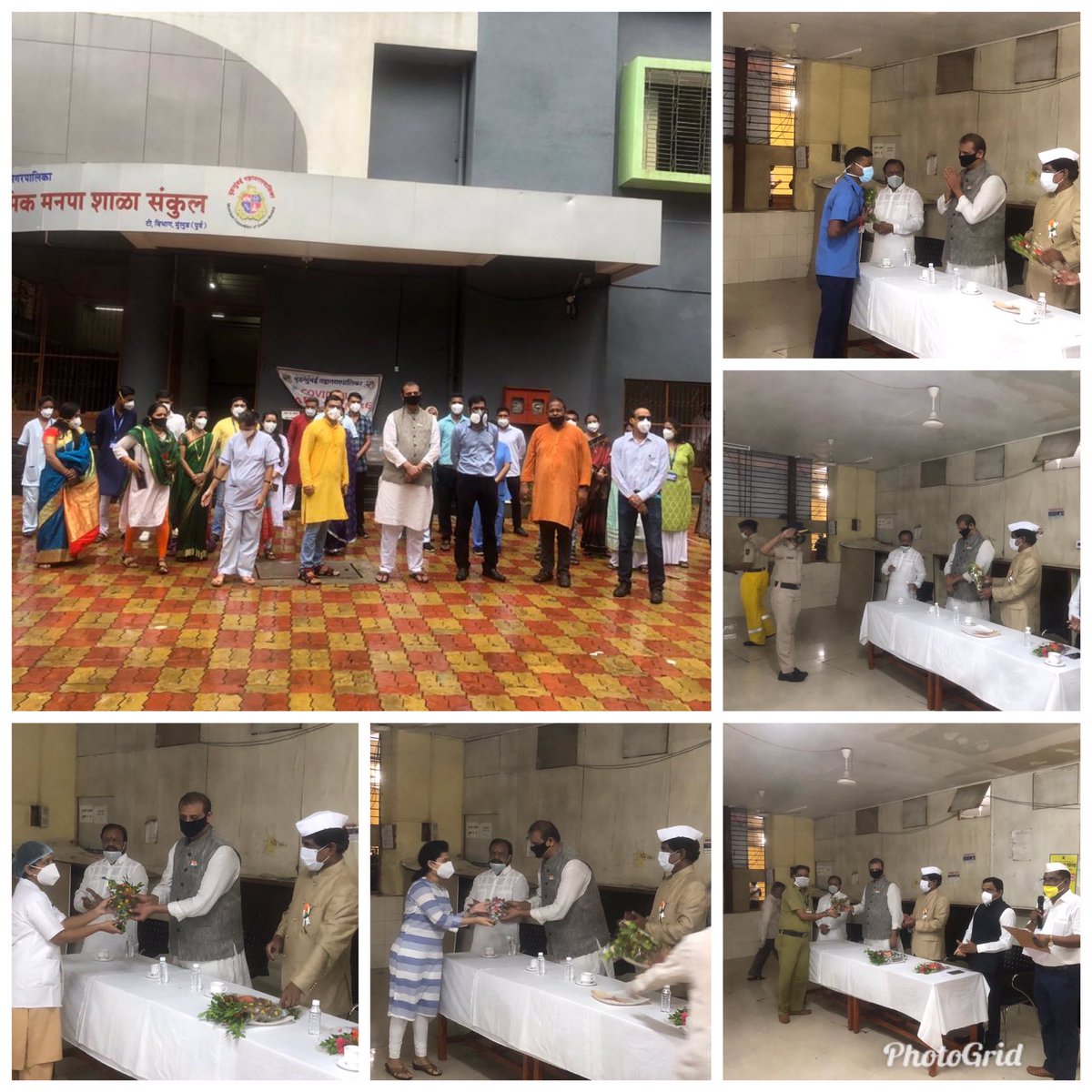 mihirkotecha's tweet photo. Proud Moment #IndependenceDayIndia felicitated the medical team of ESIS Hospital &amp; Mithaghar Covid Care #Mulund. Thanked them for their service. #CovidWarriors @Dev_Fadnavis https://t.co/IpNWC2tSUi
