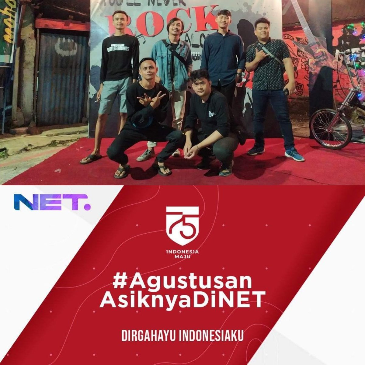 Andrean12_'s tweet photo. Tetap semangat walapun tidak bisa merayakan perlombaan seperti tahun lalu. Masih ada @netmediatama  yang selalu setia menemani kita dikala #DirumahAja #AgustusanAsiknyadiNET https://t.co/wkxWco2lUZ