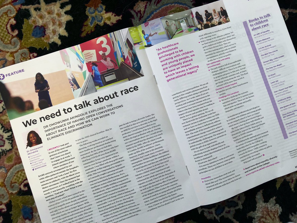 When you’re flicking through the latest edition of #RCPCHMilestones and discover a powerful and thought-provoking feature written by a consultant you hugely admire and have had the honour of working with 👌 #changemakers #LetsTalk #BeBetter #BeTheChange