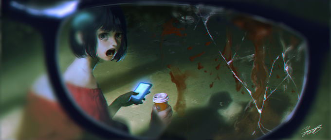 ガラス越しのtwitterイラスト検索結果