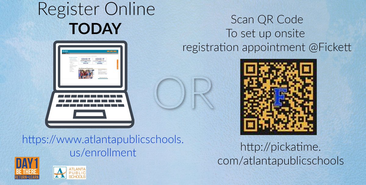 FickettES's tweet photo. Register Today! School starts Monday August 24th Virtually! Be There! @PrincipalBGrant @APSITKrynica @apsupdate @TommyUsherAPS @gavirtual https://t.co/tRBMqpoT1c