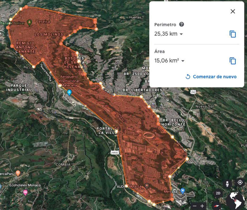 MHEO_'s tweet photo. A esto equivale el Ubérrimo por cárcel: todo Pereira, excepto el barrio Cuba. https://t.co/t9SzLjnKDK