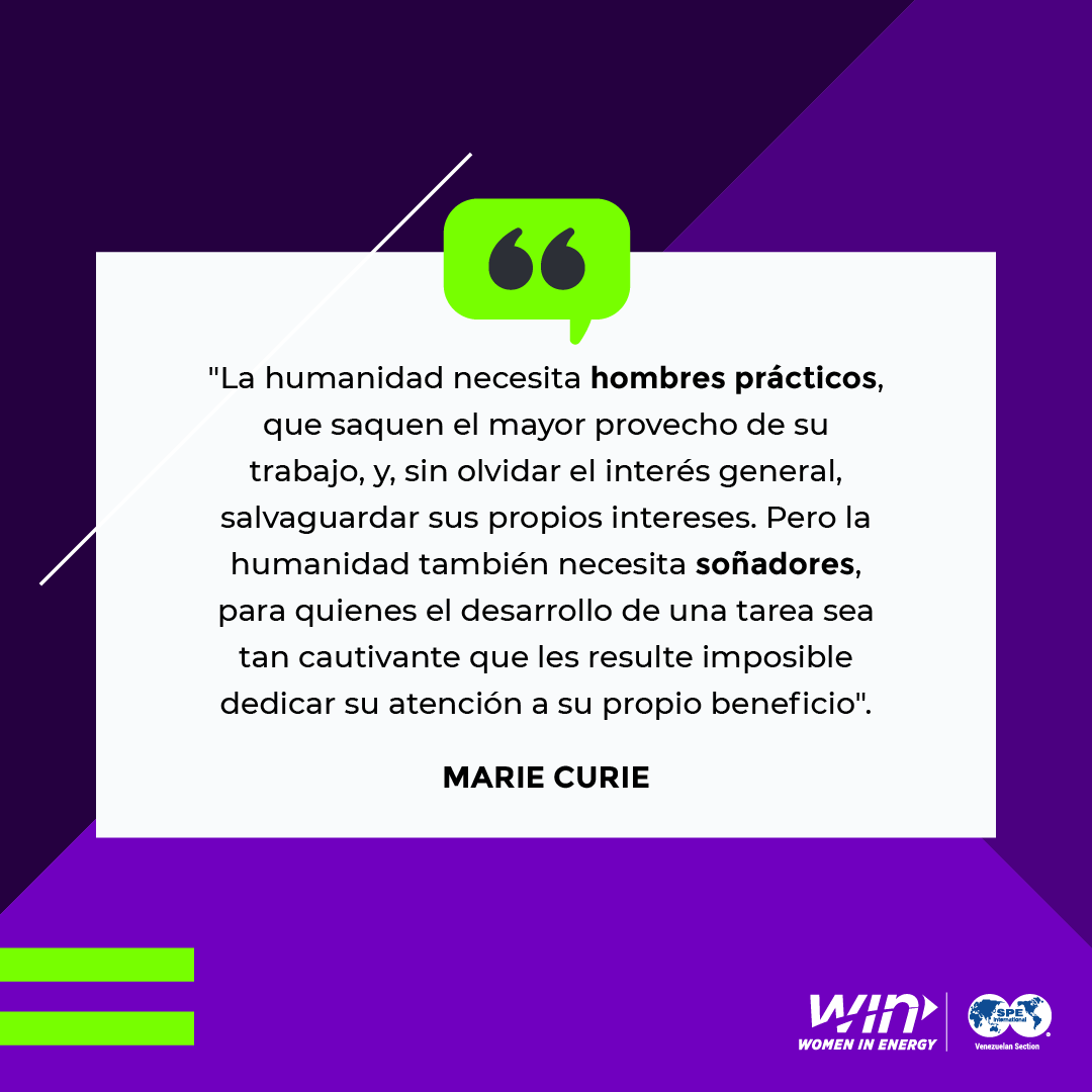 womeninenergyve's tweet photo. "La humanidad necesita hombres prácticos..
Pero también necesita soñadores.."
#SPEwinvenezuela #WeAreWIN #SPEwin #SPEconnect #WeAreSPE #womeninenergy #womenintech #womeninstem #womeninoilandgas #inspire #futureofwork #ThinkBig #ThinkSmart #ThinkSPE https://t.co/ZJbsgoUFPY