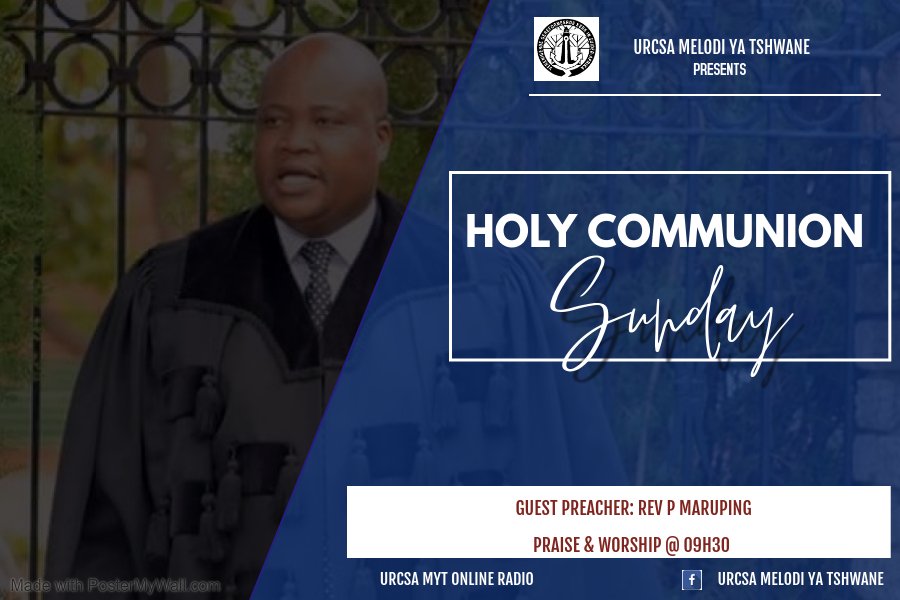 urcsamyt's tweet photo. Join us in communion tomorrow morning with our guest preacher Rev   @PeterMaruping1 https://t.co/mHG2uBqdIN