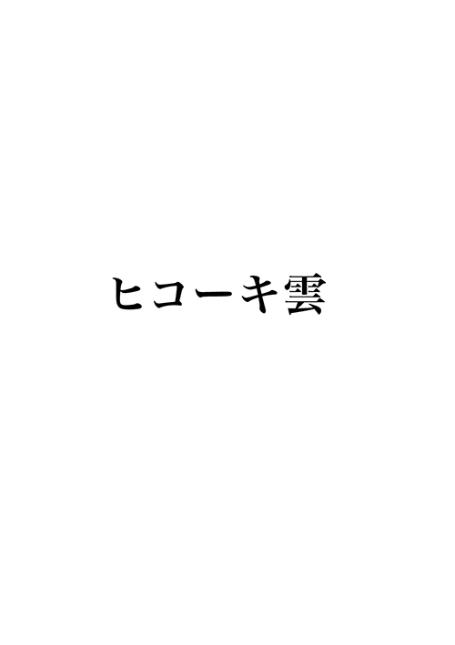終戦記念日なので再掲

ヒコーキ雲(2010)
1/4 