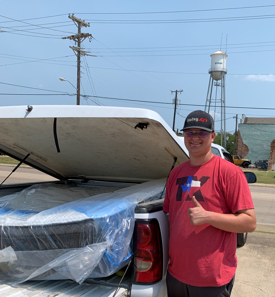 rrrrroach's tweet image. Young mister Brayton is headed south to study how to build cooler car engines than he already does. He’s taking a cooltop queen mattress with him for restful slumber. Good choice Sir‼️