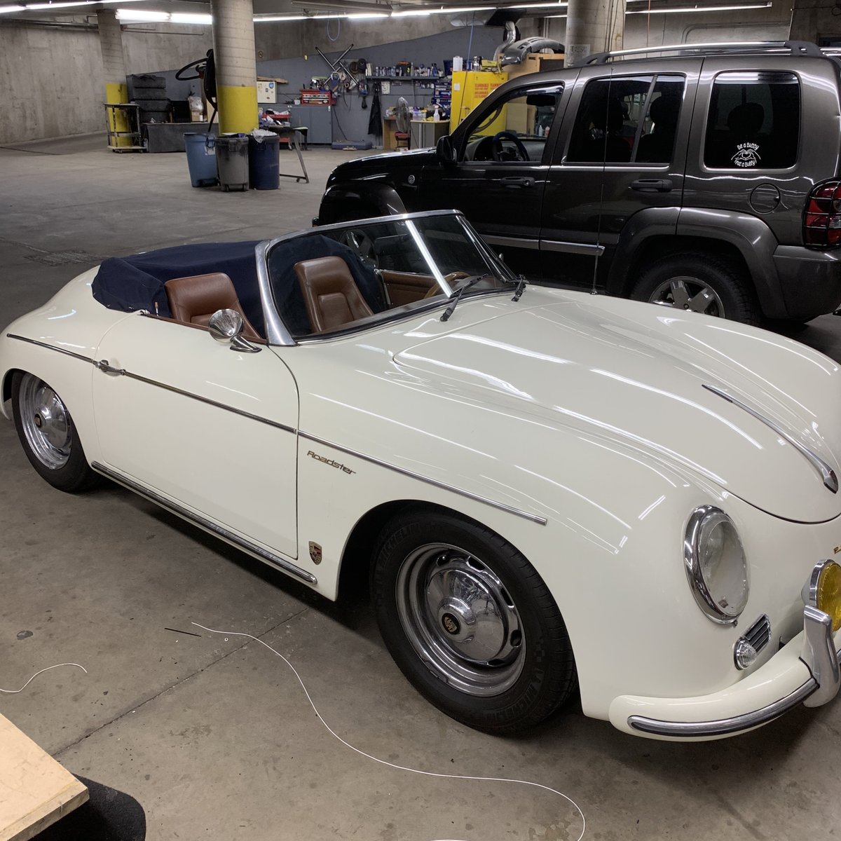 shopehr's tweet photo. 😎 1956 #Porsche roadster featuring #Kaption 6.5” components, #Kenwood single din radio and a #CerwinVega B52 2ch amp! #ShopLocal #Nice #Ehr #HamOnt https://t.co/dBWo3m4UBa