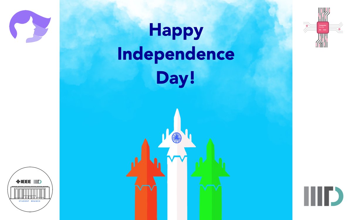 This Independence Day, let's remember the core values of India, and work together for the growth of our nation! 
IEEE IIITD SB congratulates all of you on the completion of 73 years of Indian Independence!
-
Jai Hind 🇮🇳