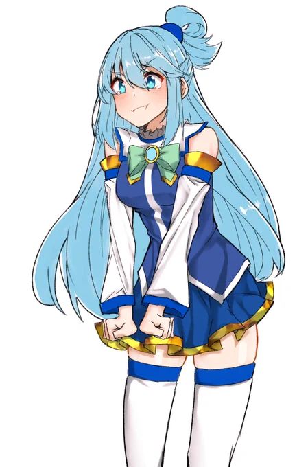 #リプで送られてきた絵文字の表情推しで描くC7でアクア 
