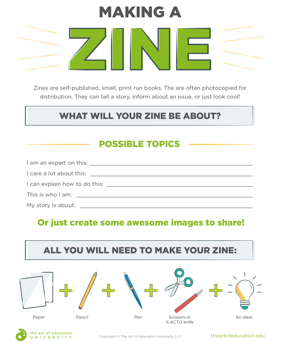 theartofed's tweet photo. Do you need a simple and fun get to know you activity for the beginning of the school year? Why not try creating a zine?! You can find this free download here: https://t.co/3q4Ag4Uy39 https://t.co/CzHn2ijR8W