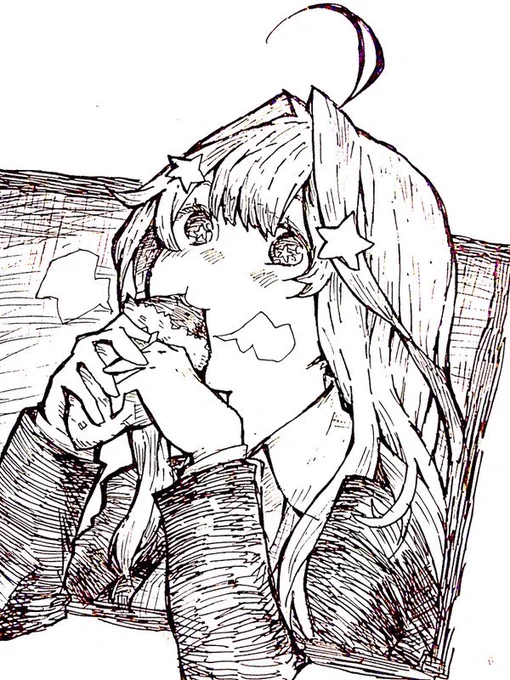 僕が初めてTwitterに上げた二次創作のイラスト(2年前……?)
これで意外と反響があったからこそ明日汰アカウントはイラスト垢になったと言ってもいい
アイビスとかよく分からんって塗りも雑 