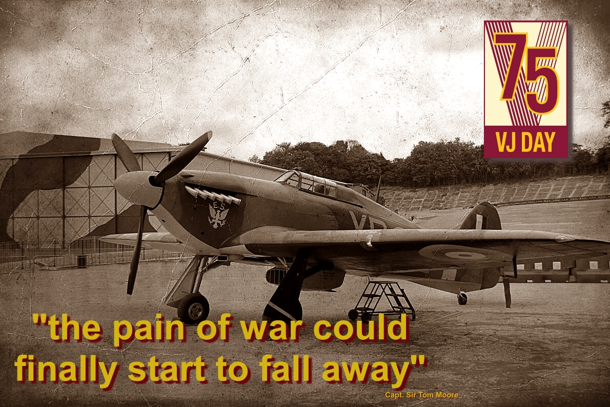 Today we mark the end of WWII, VJ Day, with a quote from Capt. Sir Tom Moore "were it not for the ultimate sacrifices made all those years ago by such a brave band of men and women, we would not be enjoying the freedoms we have today, even in these current difficult times." #VJ75