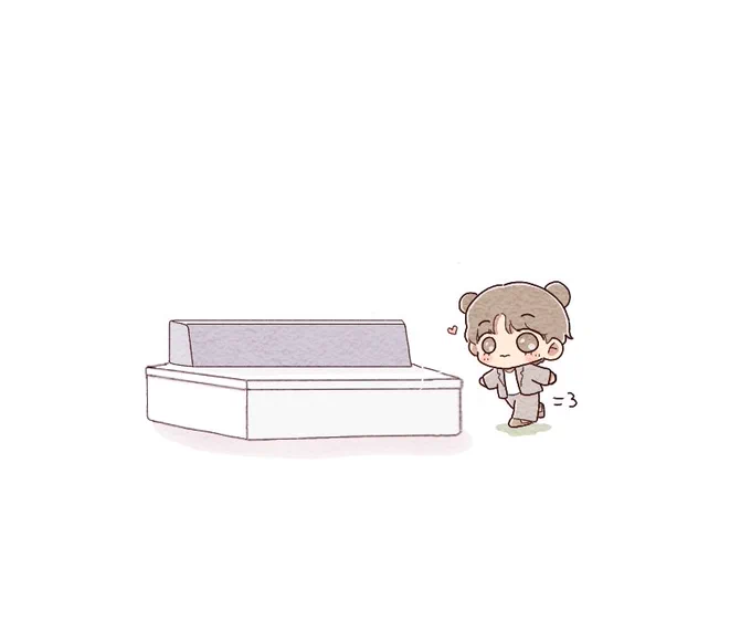 ソファにダイブするテテ?✨ 