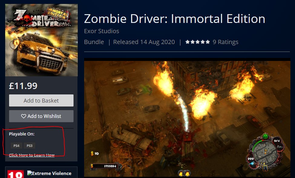 iplaygames_64's tweet photo. I just want to highlight something here with the game Zombie Drive: Immortal edition
its Cross Buy with PS4/PS3
thats right a game on the 14th of august 2020 is still supporting cross buy
#PS4 #PS5 #PS3 #Crossbuy 
@TruGiffers @wildponies_ 
#ZombieDriver https://t.co/agXae3Ygpe