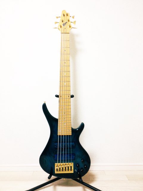 低音弦の癒し】で使用してるベースはBossa OBJ-5フレットレス(左)と