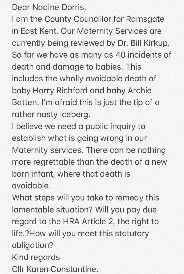 Come on <a href="/NadineDorries/">Rt Hon Nadine Dorries</a> These families need the truth.
