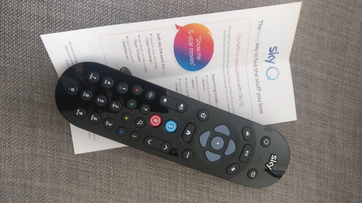 Superchimpyboy's tweet photo. Thanks @SkyUK for my free #skyQ voice controlled box. This makes things a whole lot easier! #skyvip #sky https://t.co/OXknjiKsce