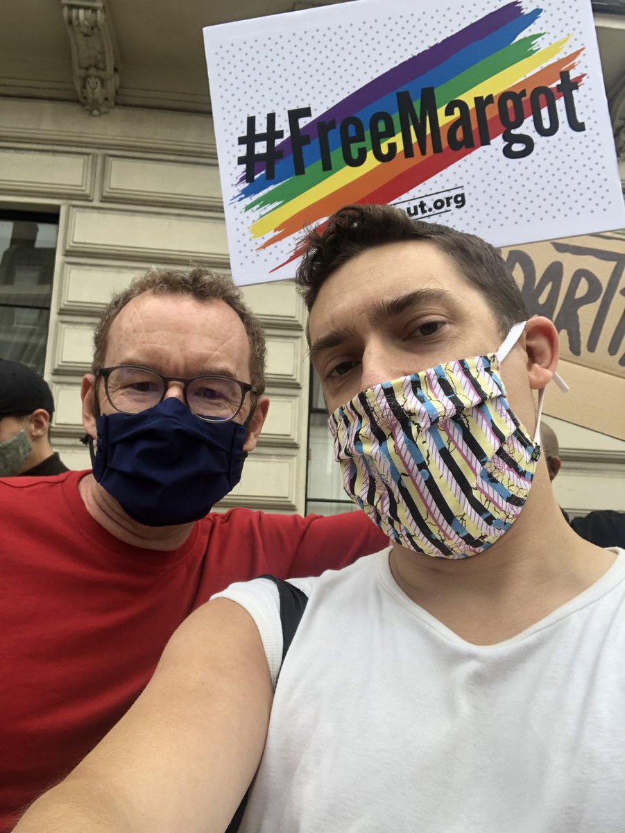 Juvelad's tweet photo. Outside the @PolishEmbassyUK to join in solidarity with our LGBT+ friends who are under threat. Great to see so many people here with @MatthewBeard14 from @AllOut @LGBTLD @PiekarczykMarek https://t.co/2RcUwb0XbS