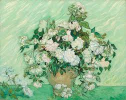 vase with pink roses, 1890