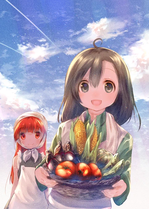 今日はりつねえ農園から夏野菜が届いた裏姉妹家!
さっと水洗いして早速食べる準備?
りり「何にしよっかぁ!」
りな「カレーってやつがいいナ!」
りょう「いいねぇ～あれ香りが豊かですきなんだわぁ」
夏野菜のカレーってすごく美味しいですよね!

#ケムリクサ
#ケムリクサファンアート 