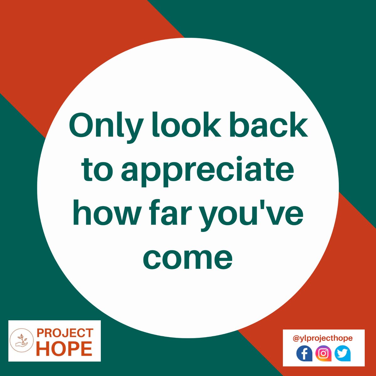ylprojecthope's tweet photo. Only look back to appreciate how far you've come. βοΈ
#ProjectHope #YLProjectHope #YouthVoice #supportivesaturday https://t.co/7cd6KeVM5s
