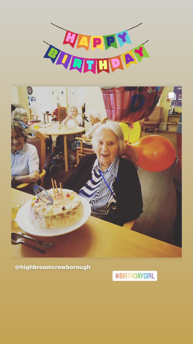Highbroomcare's tweet photo. Happy Birthday to our lovely Mrs A ππ₯³ we hope you have a wonderful day, with love from us all at HB #birthdaygirl #celebration #happybirthday #highbroom #carehome #crowbrough @birthdaypeepo https://t.co/RpPMB0u8FO