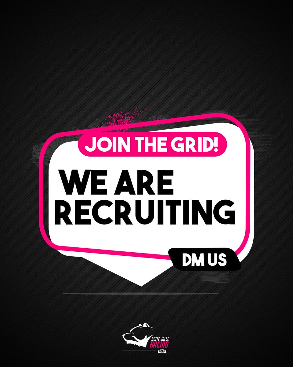 📢 Calling all drivers! Are you the next #BJF1 world champion? 

We're looking for new people to join the grid, both main and reserve spots are open. Do you want to meet new friends and spice up your F1 races with a competitive edge? Drop us a DM! 📩

#F12020 #F12020Game