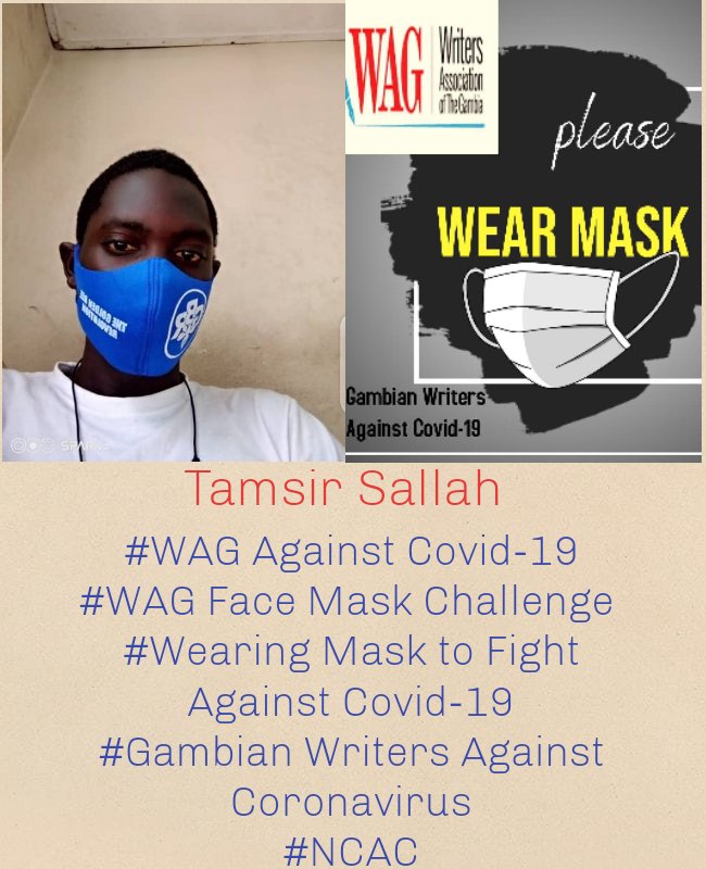 writers_wag's tweet photo. #WAG Against Covid-19

#WAG Face Mask Challenge 
#Wearing Mask to Fight Against Covid-19
#Gambian Writers Against Coronavirus
#NCAC https://t.co/JMGiiurlRK