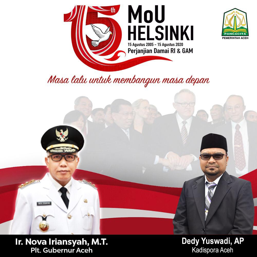 dispora_aceh2's tweet photo. 15 Tahun MOU HELSINKI #aceh #acehteuga #acehjuara #dispora #disporaaceh https://t.co/XKUJlPK4y8