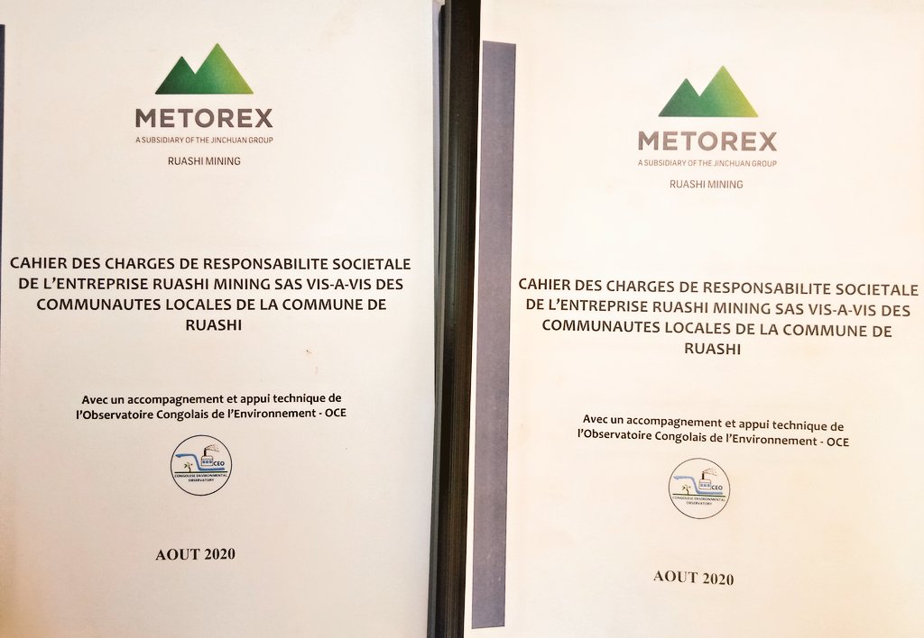 MbiyaJeff's tweet photo. #Lubumbashi nous nous félicitons d'avoir accompagné et facilité le processus de négociation jusqu'à la signature du cahier de charge RSE #Ruashimining et la communauté impactée grâce au projet exécuté par #OCE avec l'appui #Centrecarter  @JacquesKyabula @NRGInstitute https://t.co/RySuPe3Smw